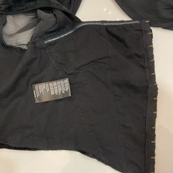 EUC black velvet corset style top by Urban Outfitters, size S. Worn once. - Picture 7 of 12